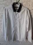 Koszula męska biała długi rękaw kołnierzyk polo 41/41 L bawełna