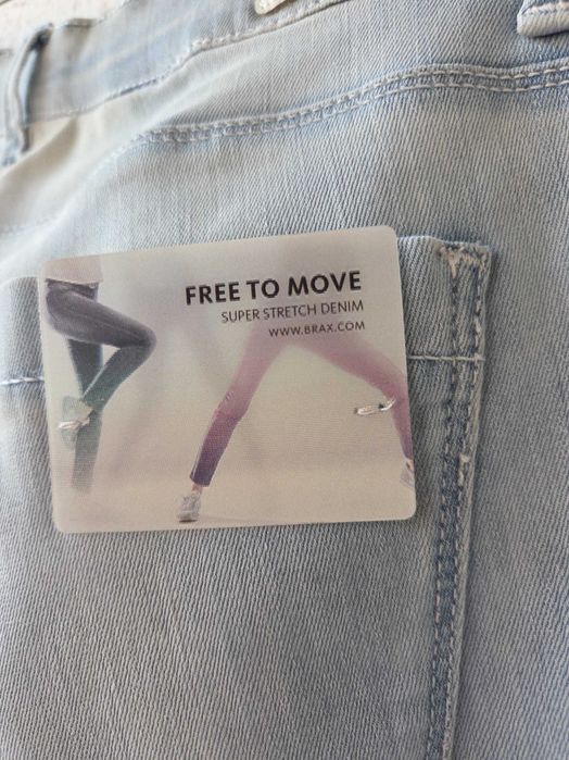 Calças de ganga super stretch denim da Brax, tamanho 42