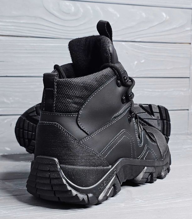 39-47рр!!! Зимние мужские хаки черные зеленые кожаные ботинки! Клапан!