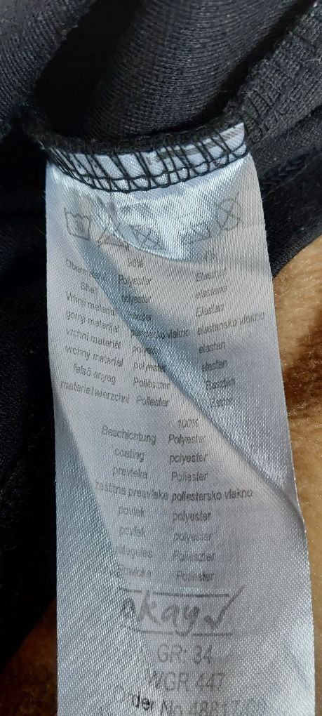 Spódnica czarna obcisla XS S okay ołówkowa