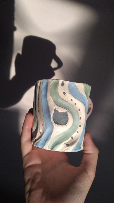 Чашка фактурна "Кіт"