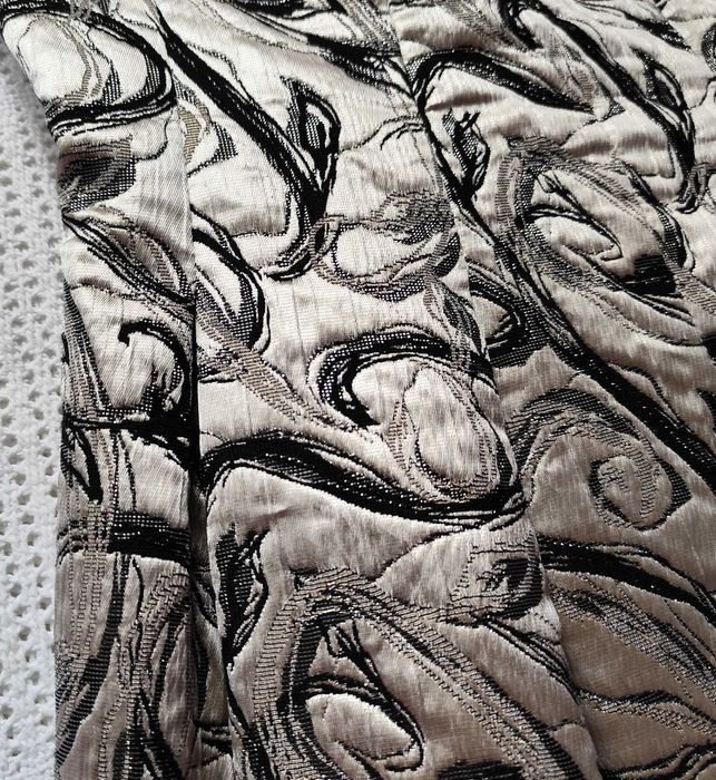 Srebrna ciepła zjawiskowa elegancka sukienka czarny print S S/M M