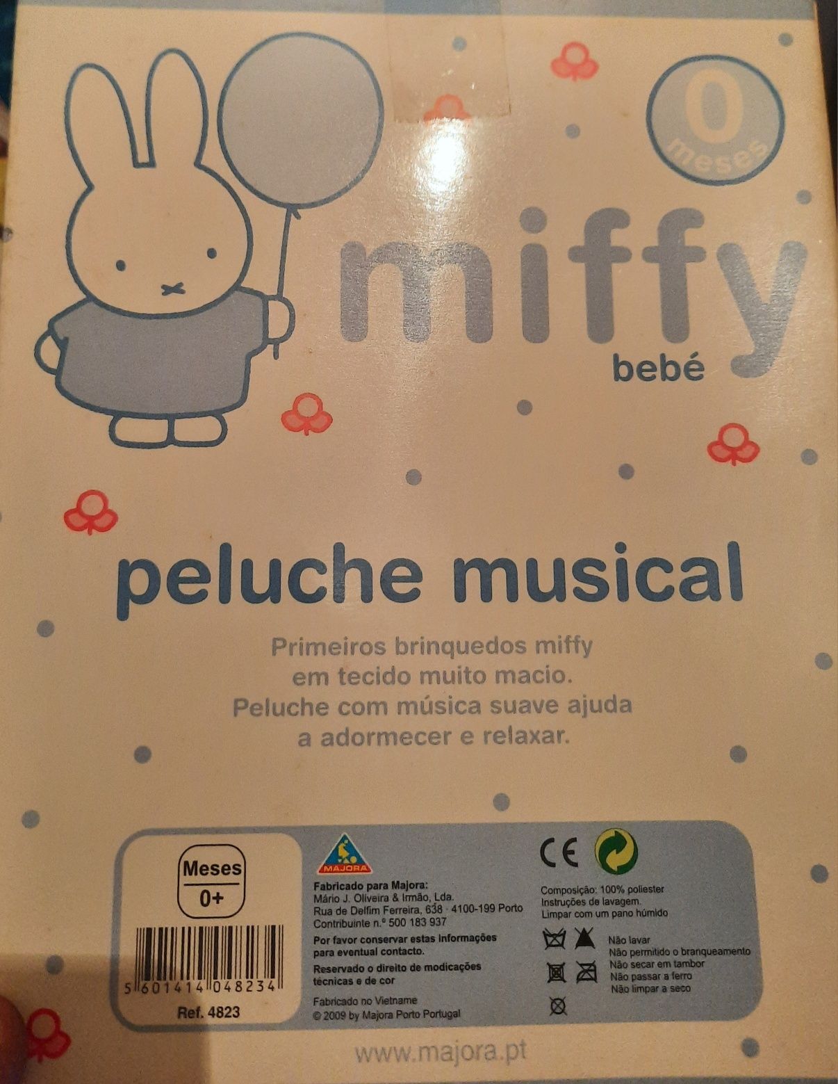 Peluche musical Miffy Novo bebé