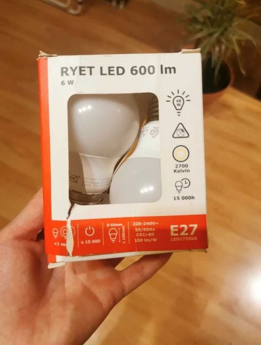 Ryet Ikea żarówka żarówki Led 600lumenów