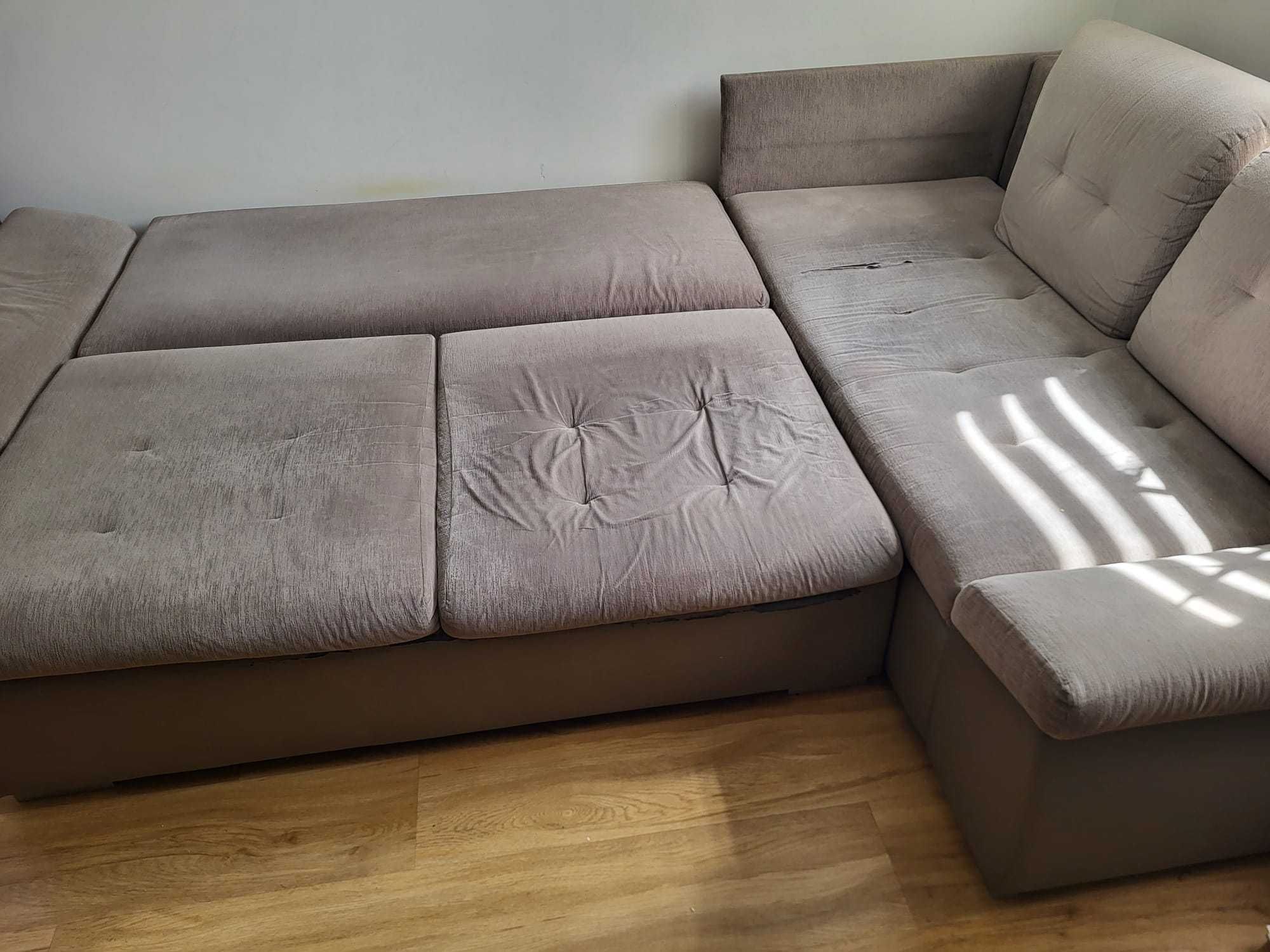 Narożnik z funkcją spania w kolorze Taupe