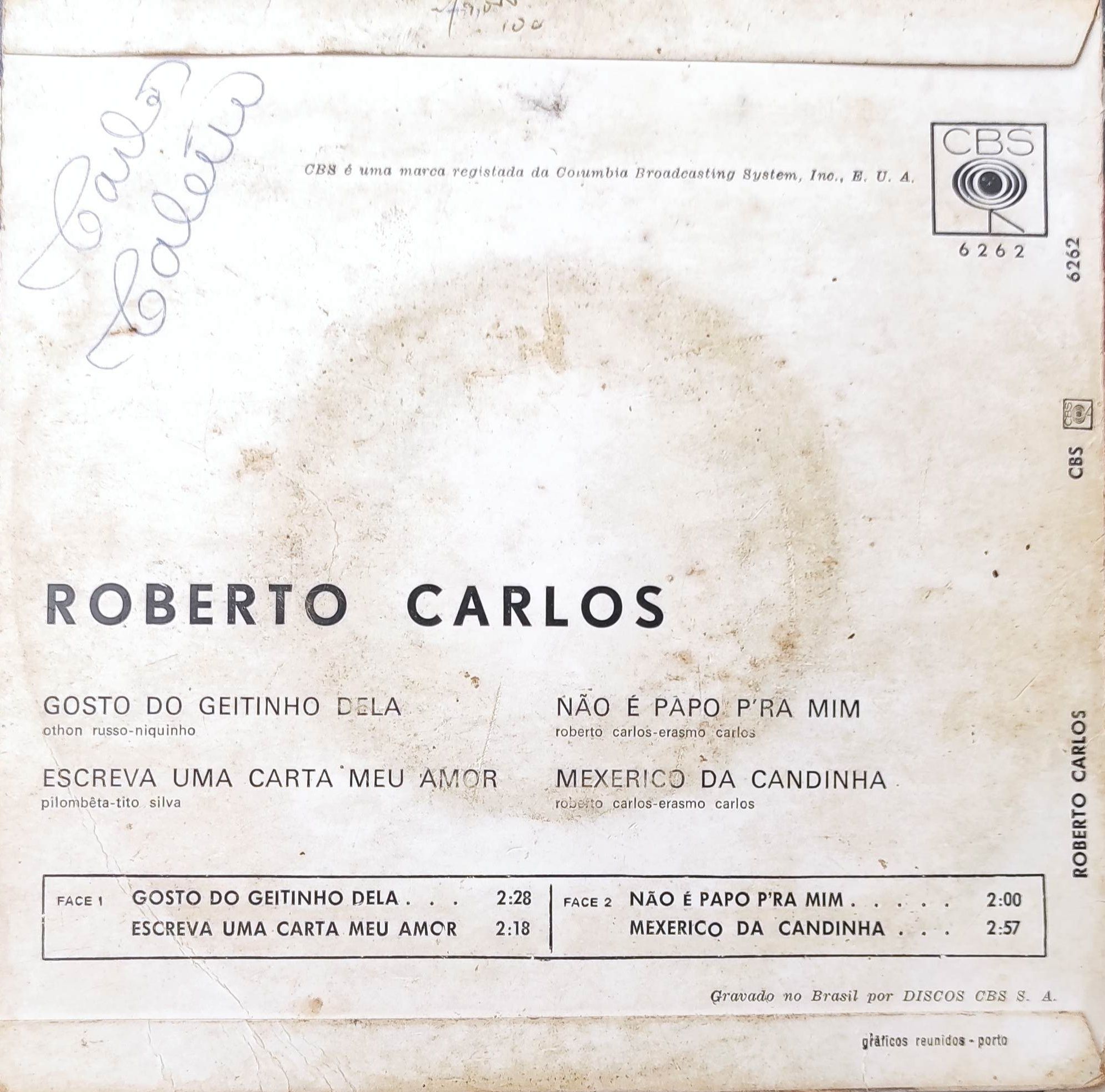 Vinil ROBERTO CARLOS Gosto Do Geitinho Dela 7/45 EP