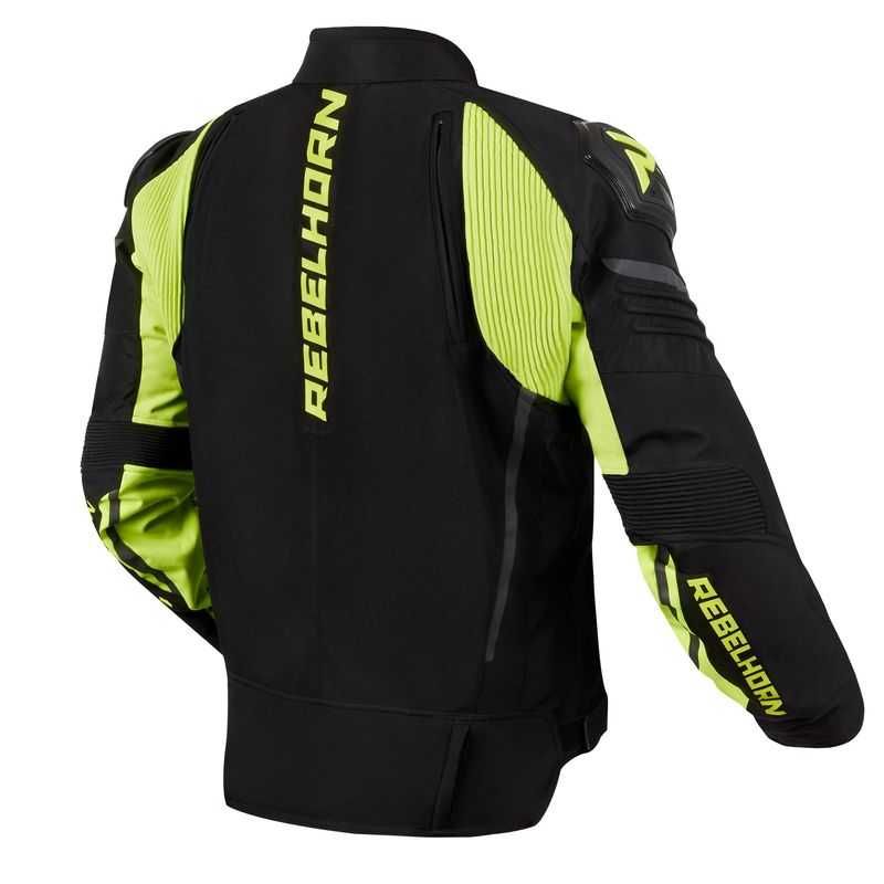 Męska Kurtka Tekstylna Rebelhorn Vandal Black/Fluo Yellow 3XL