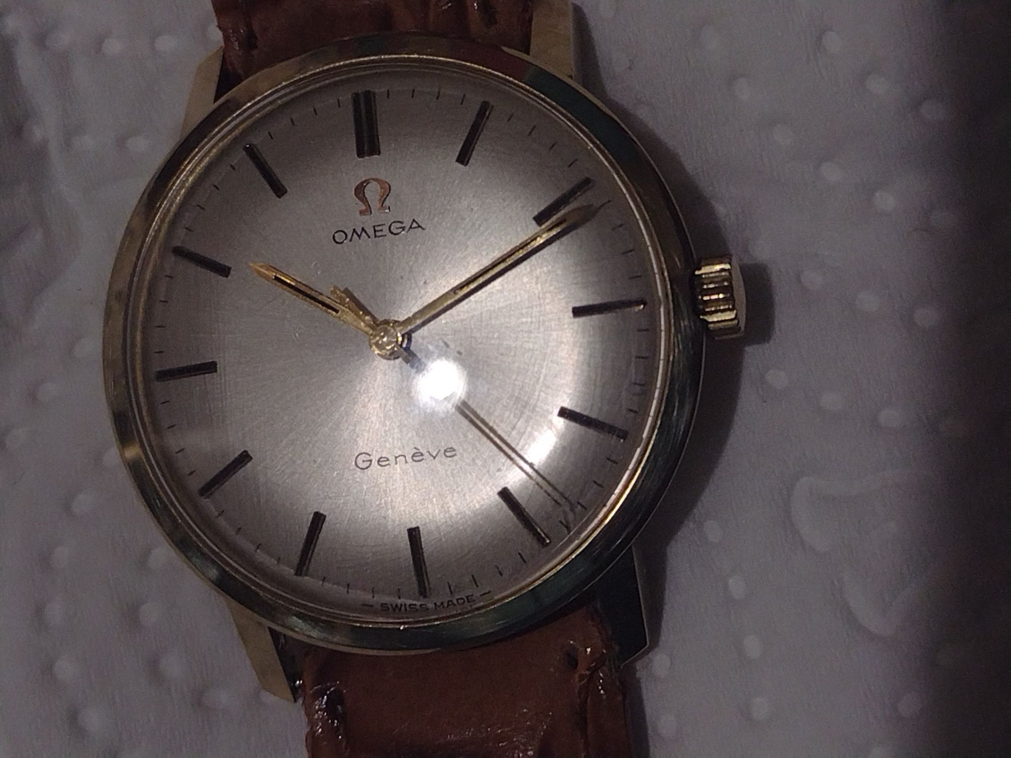 Złoty zegarek 14k Omega geneve 0,585pr