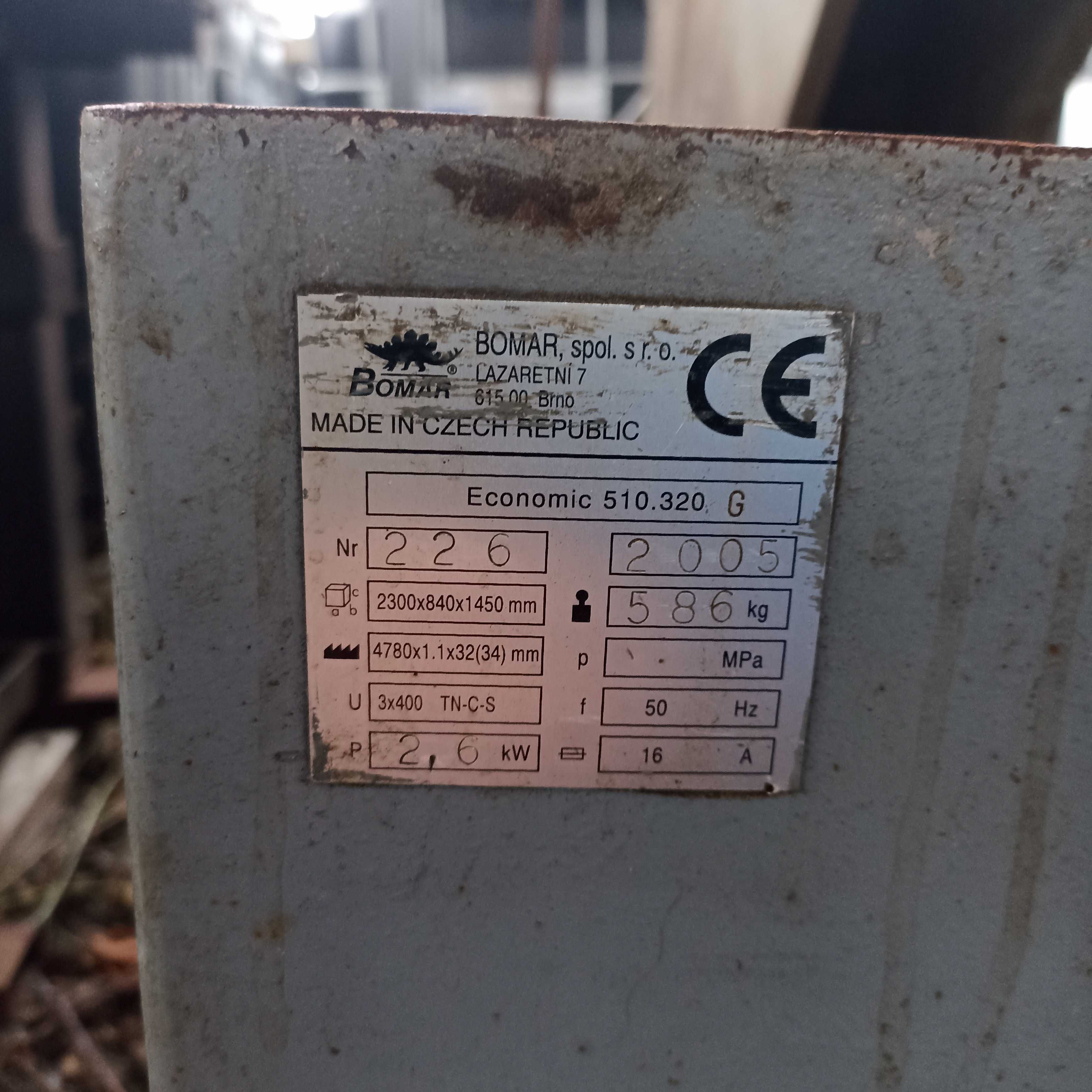 Przecinarka taśmowa BOMAR economic 510.320 G z rolotokiem