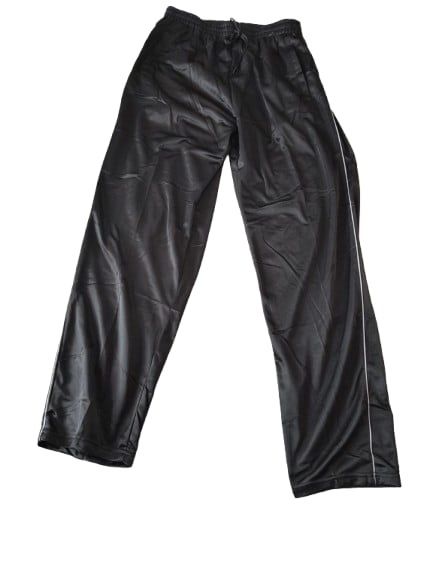 Spodnie dresowe śliskie cienkie letnie czarne 4XL