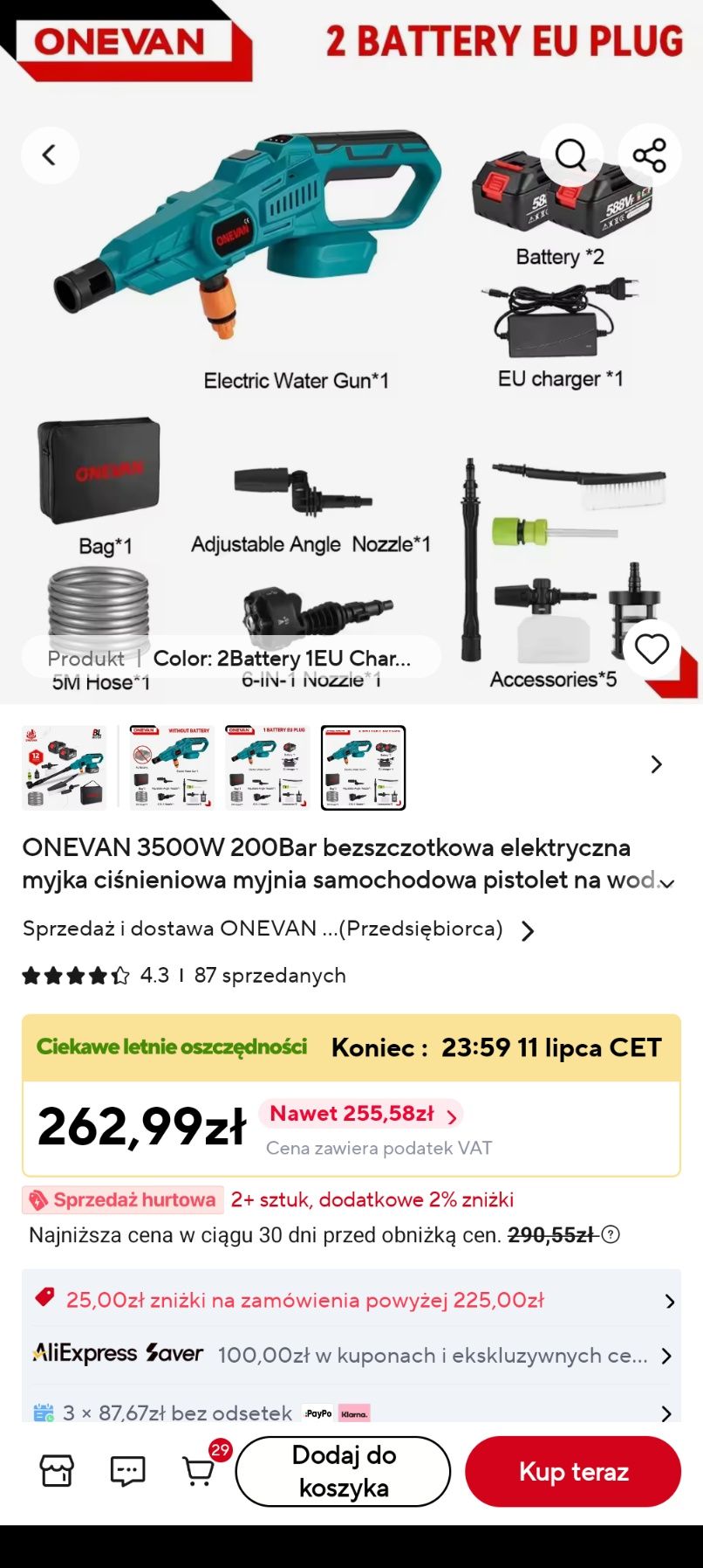Myjka ciśnieniowa akumulator owa