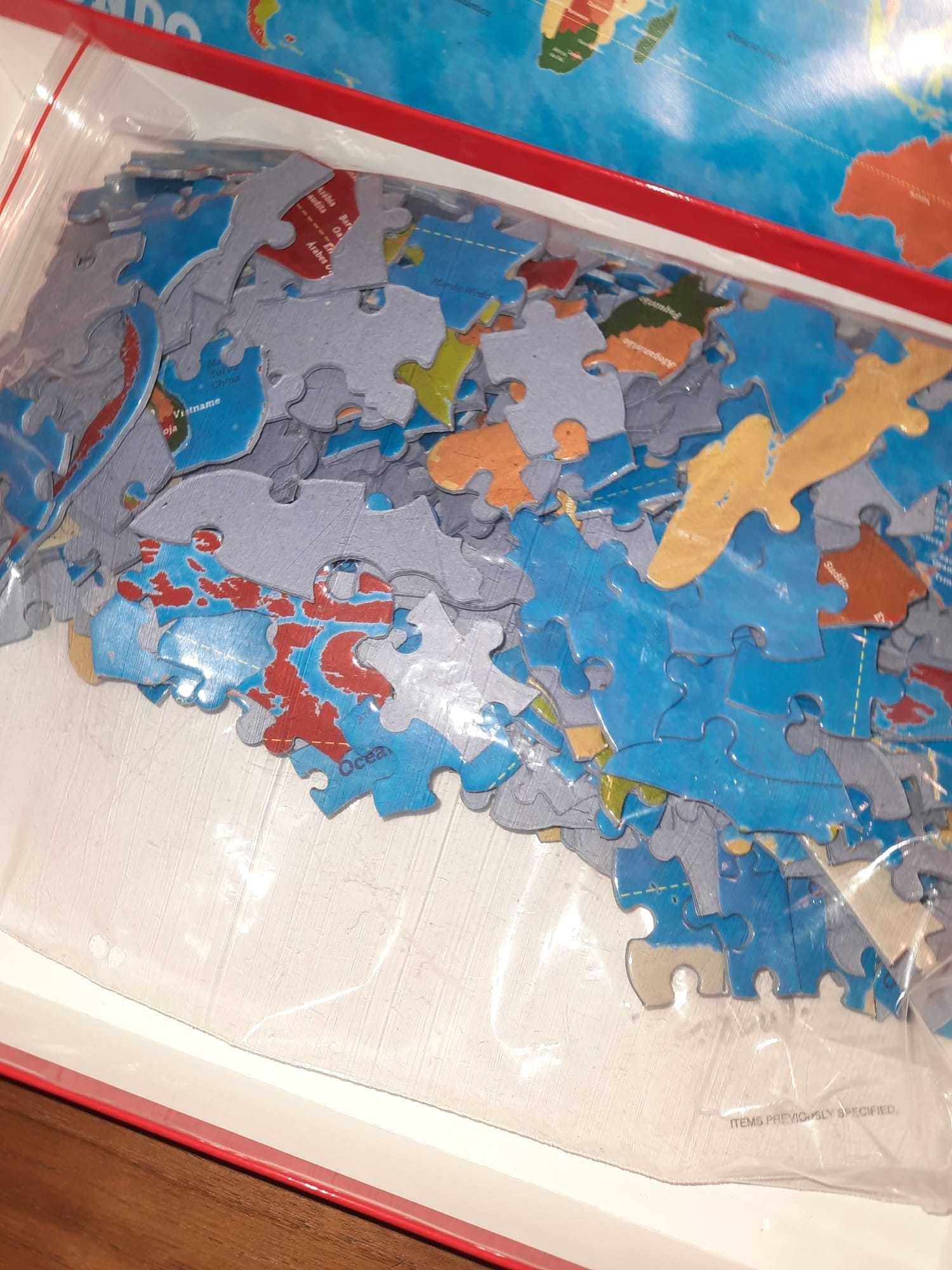 Puzzle Mundo, 453 peças com o formato dos países. Preço: 7 eur.