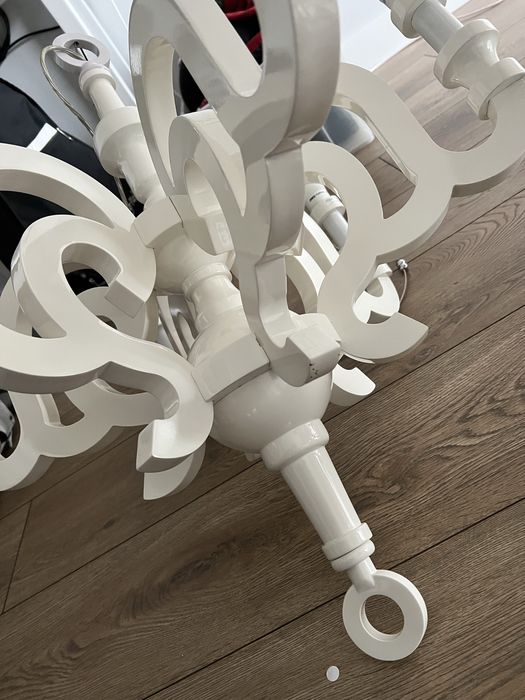 Moooi Paper Chandelier Designerski biały żyrandol – 6 ramion