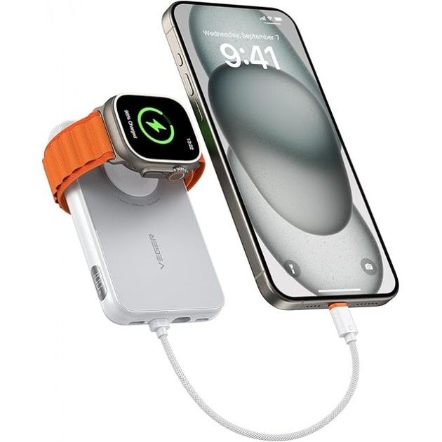 Повербанк VEGER V1171 10000 мАг 20W PD Fast Charging White (R3450)