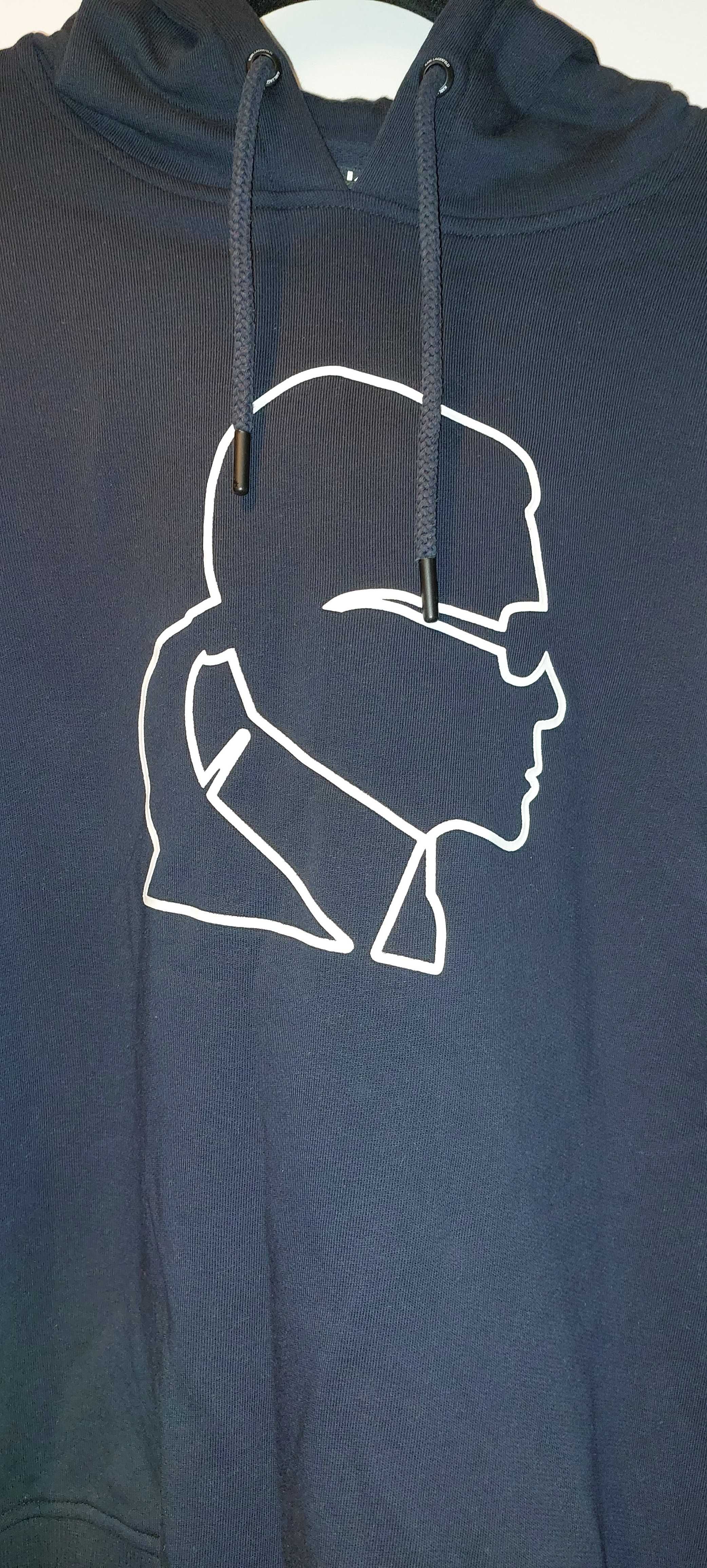 Bluza granatowa z kapturem Karl Lagerfeld XL/42