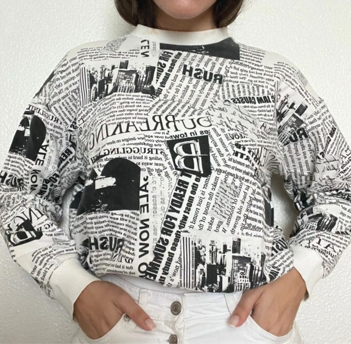Bershka SweatShirt Newspaper