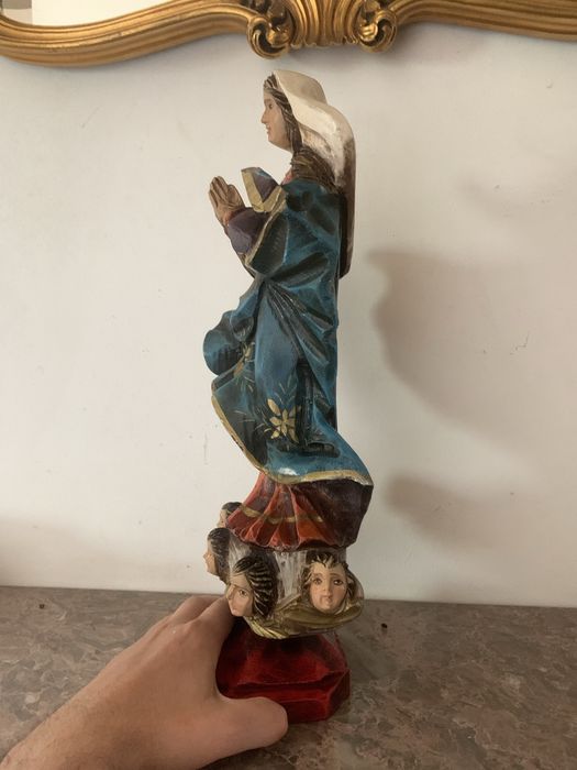 Nossa senhora 43 cm madeira
