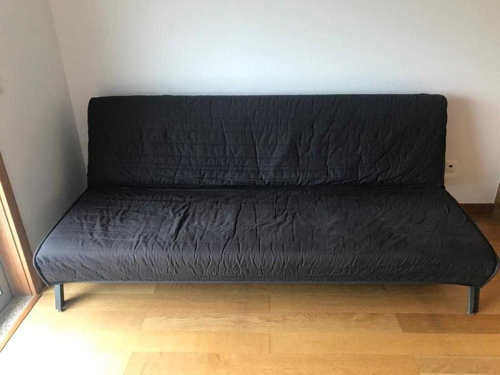 Sofá cama IKEA cinza capa nova 200cm comprimento