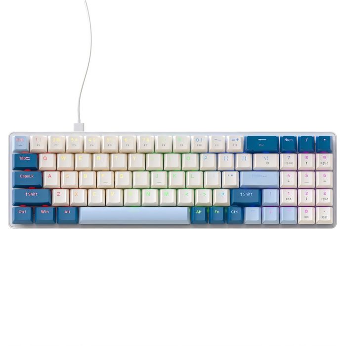 Механічна клавіатура на червоних свічах з RGB Блакитна K65 УЦІНКА!