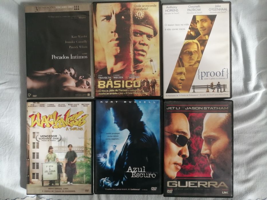 Lote de 35 DVDs, 21 ainda selados