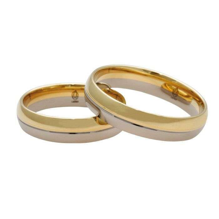 Obrączki złote 585 złoto białe palladowe dwukolorowe