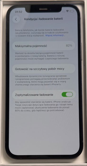 iPhone 12 128GB Czarny 82% bateria