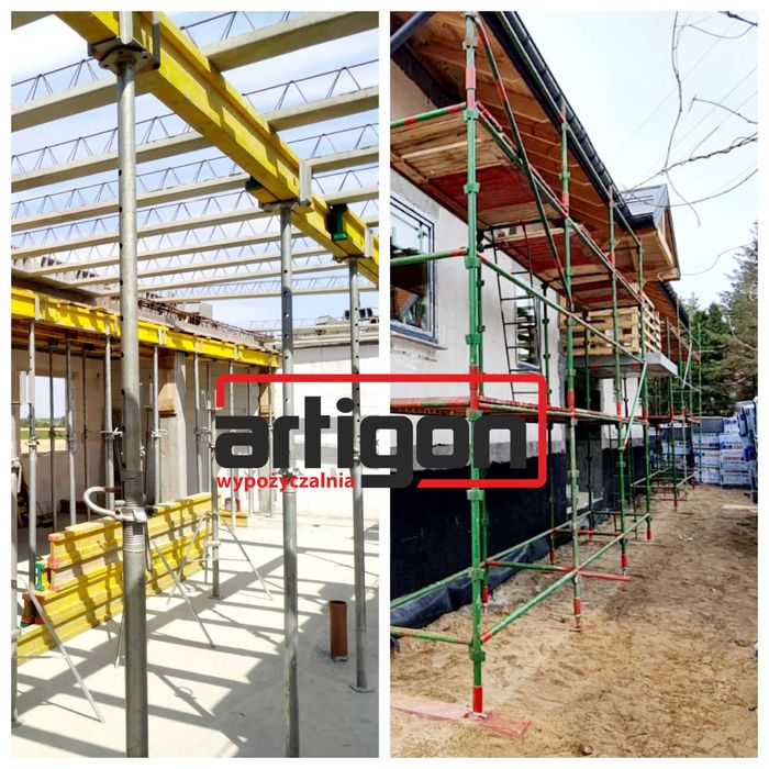 Szalunki stropowe dźwigary stemple podpory wynajem szalunków stempli G