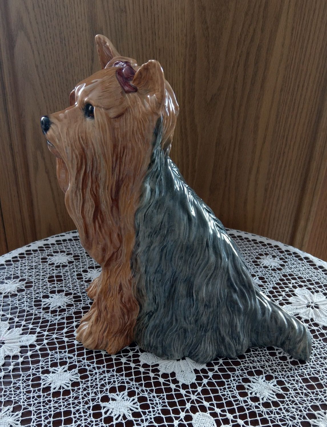 Piekny Beswick duza figurka porcelanowa pies Yorkshire Terrier Vintage