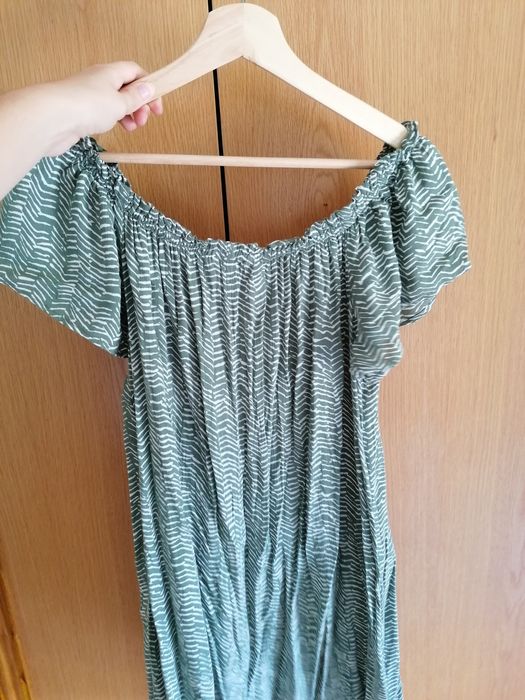 Vestido verde listrado