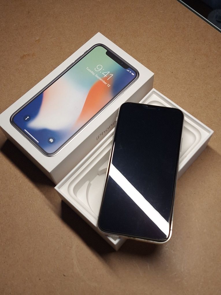 Iphone x 10 silver 64gb, z face id
