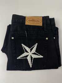 Джинси Corteiz C-Star logo black,джинси кортез