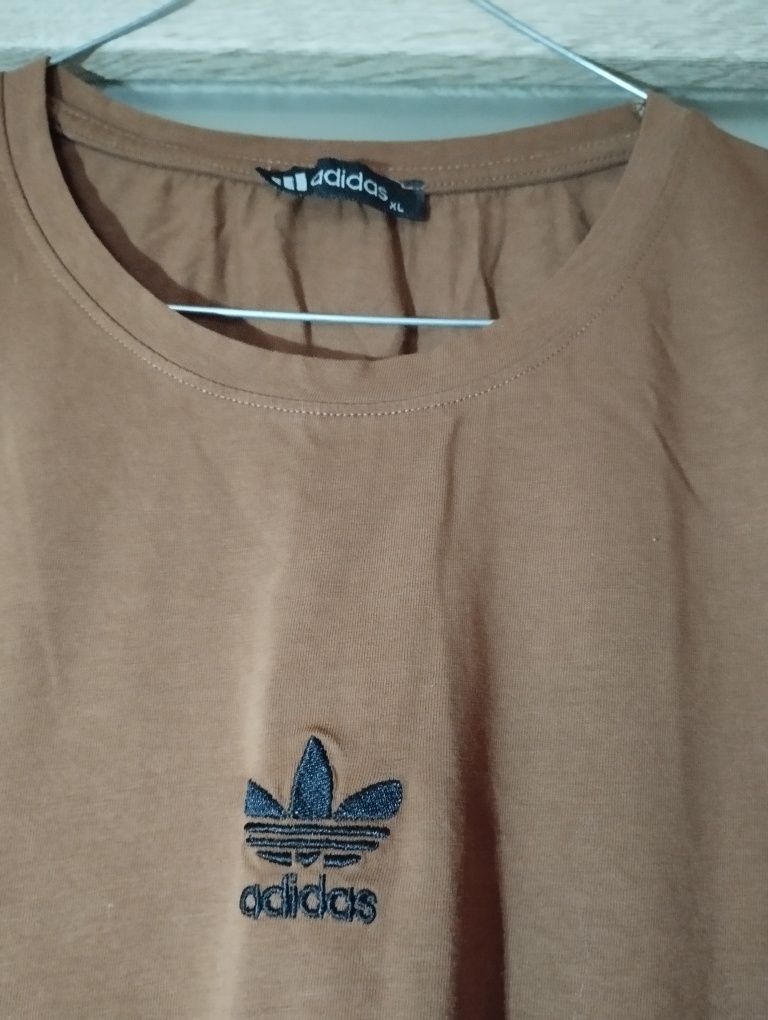 T-shirt M-L brąz damski