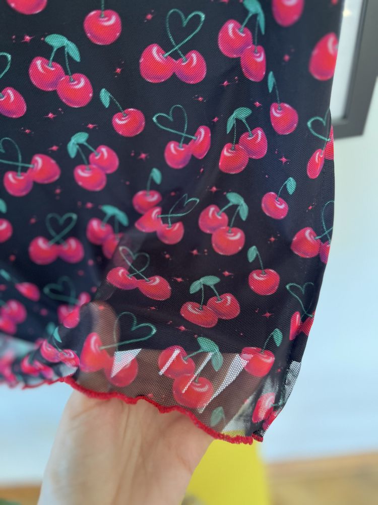 Spódnica cherry w wisienki vintage supply y2k