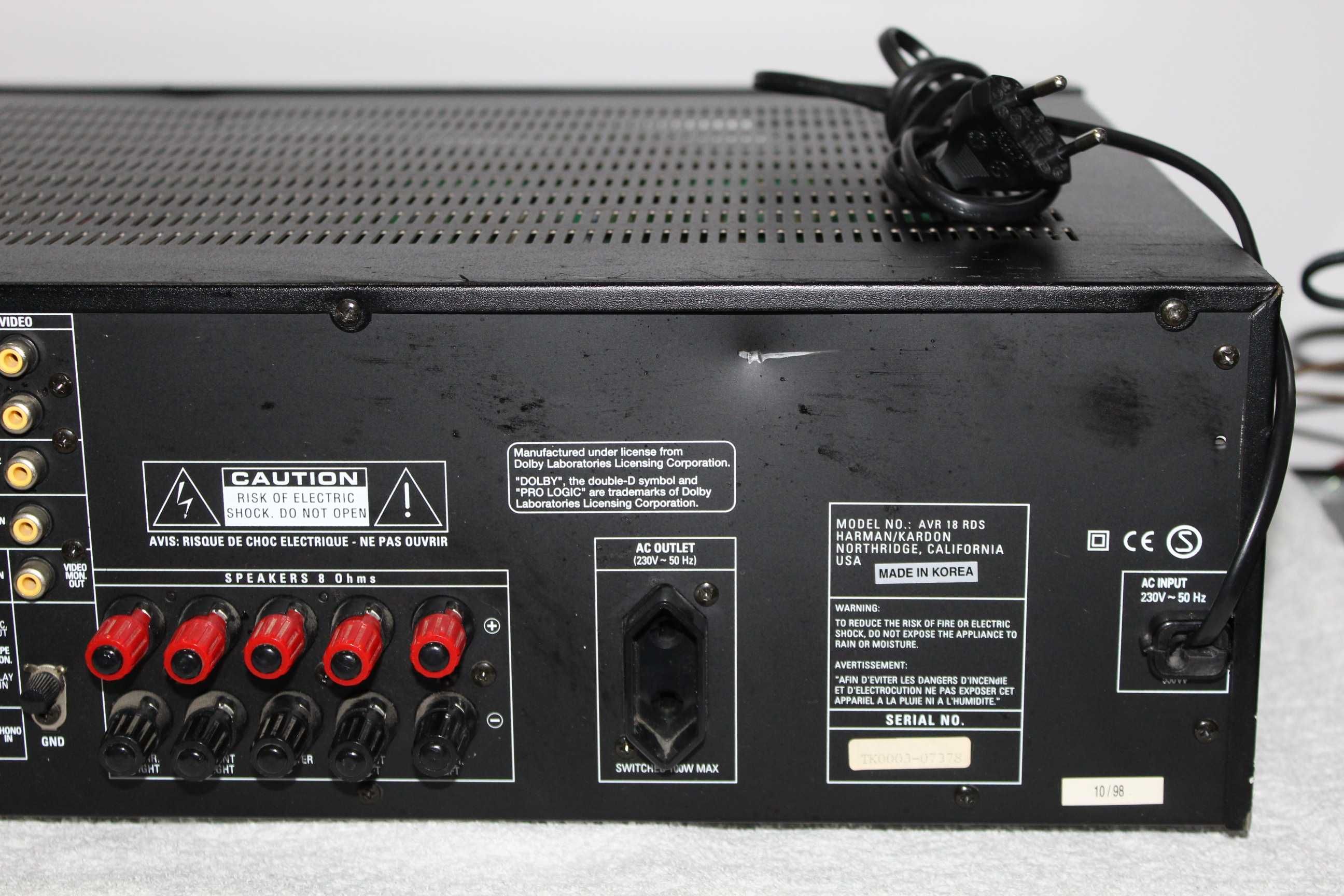 harman/kardon AVR 18 RDS  amplituner wzmacniacz kino domowe Wysyłka
