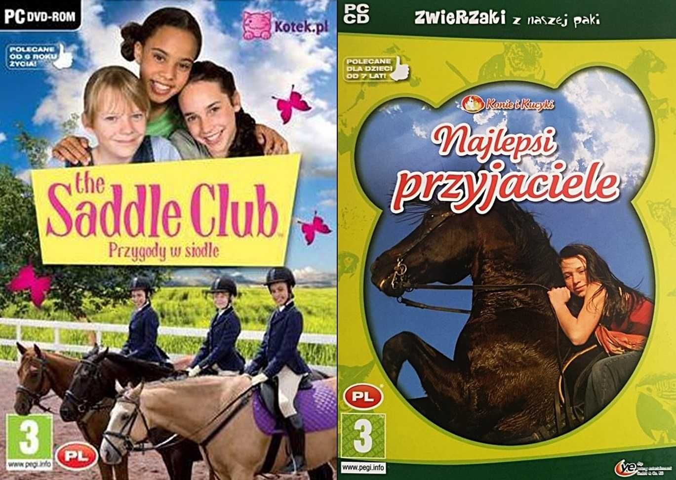 GRY Saddle Club Przygody w Siodle + Najlepsi Przyjaciele PC PL KOMPLET