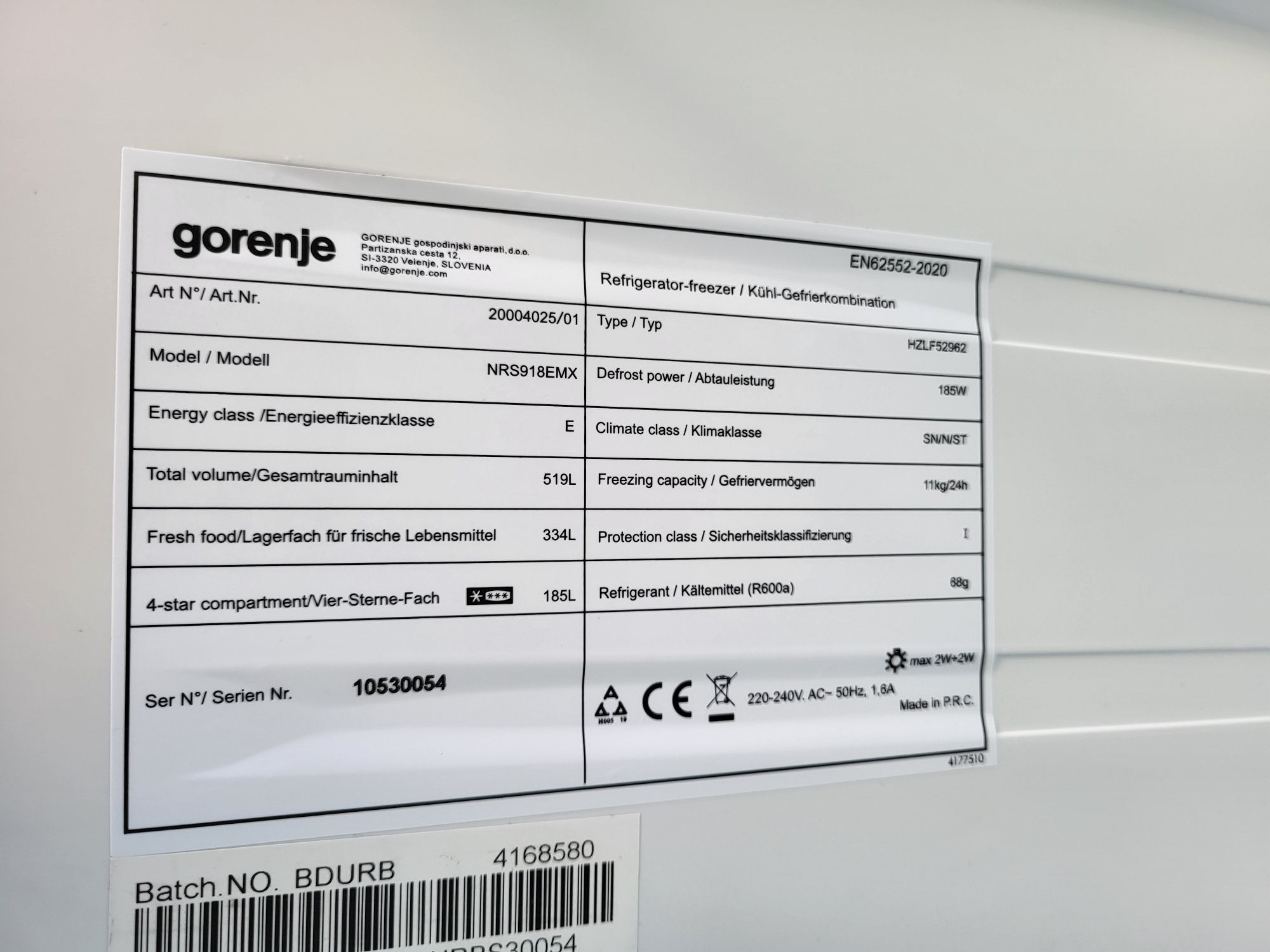 Холодильник Gorenje no frost NRS918EMX