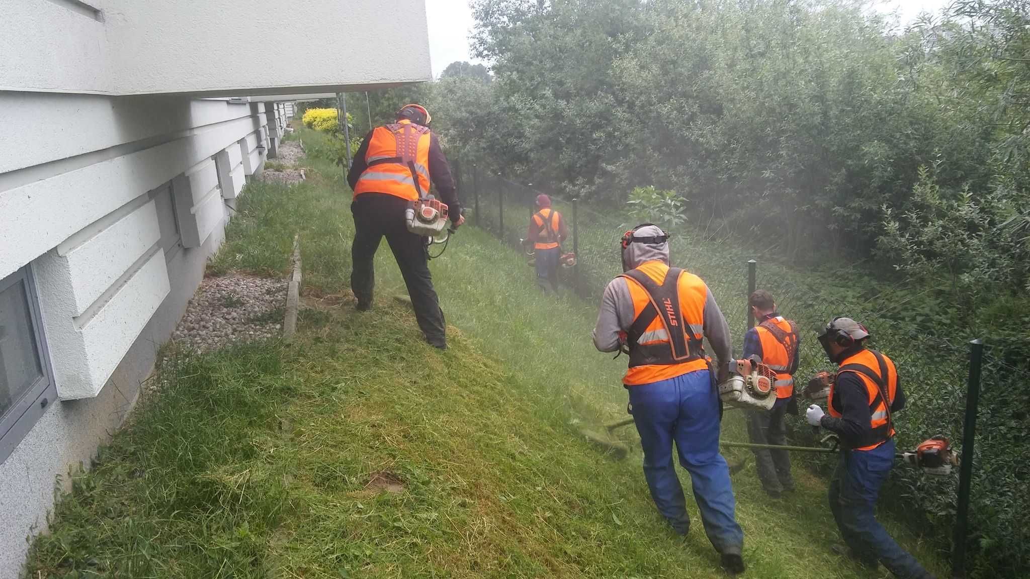 Koszenie farm fotowoltaicznych -- dokasznie pasów rogowych