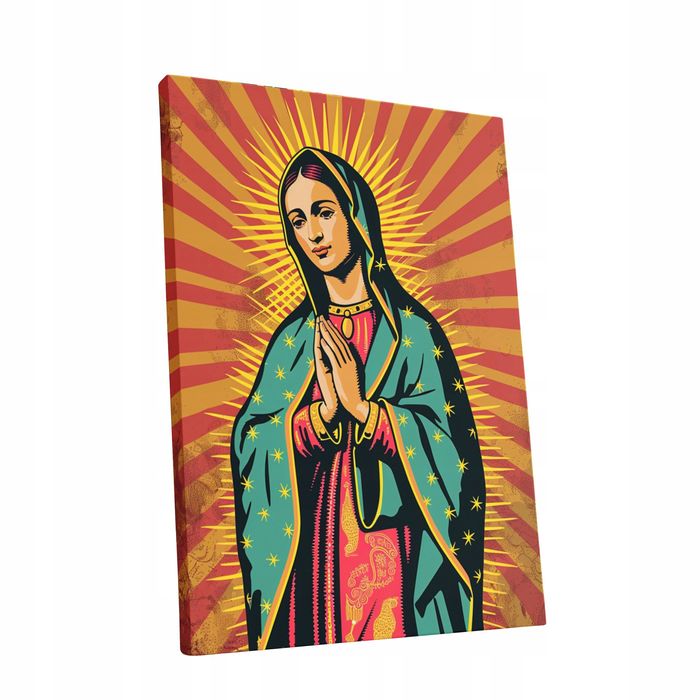 Obraz na płótnie Ikona Matki Boskiej Maryi 45x60 cm do wnętrz