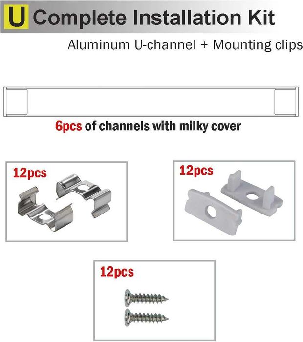Nowa listwa / profil / aluminiowa / LED / 6 szt / 1M !8186!