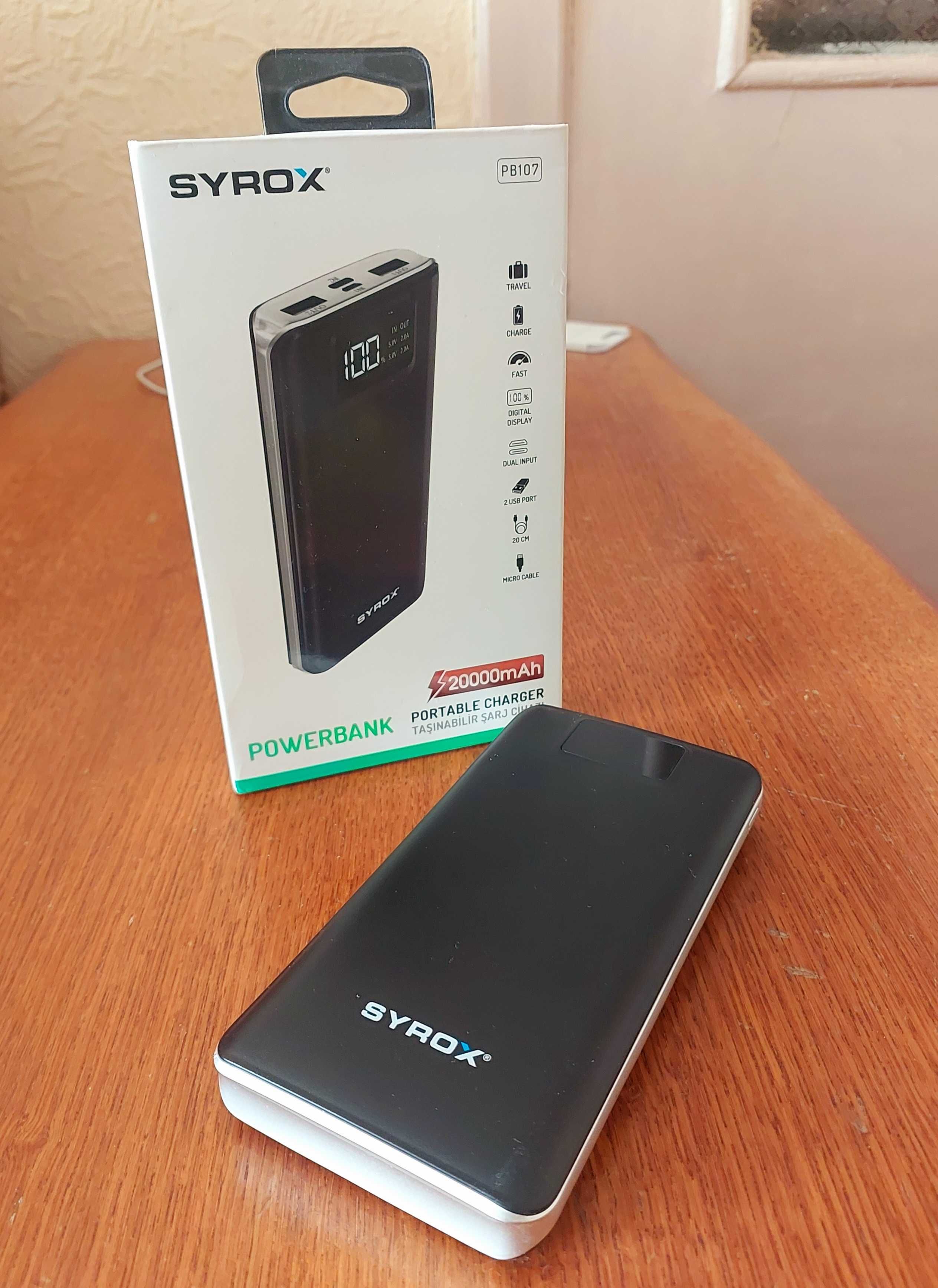 Портативная батарея (пауэр банк) Syrox PB107 20000 mAh Black