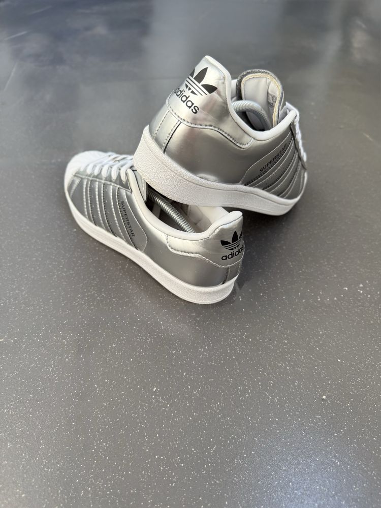 Кроссовки Adidas Superstar серебро | Оригинал 10/10 | 39 Унисекс