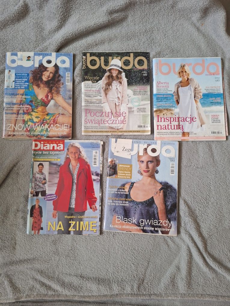 Zestaw gazet krawieckich Burda 5 szt