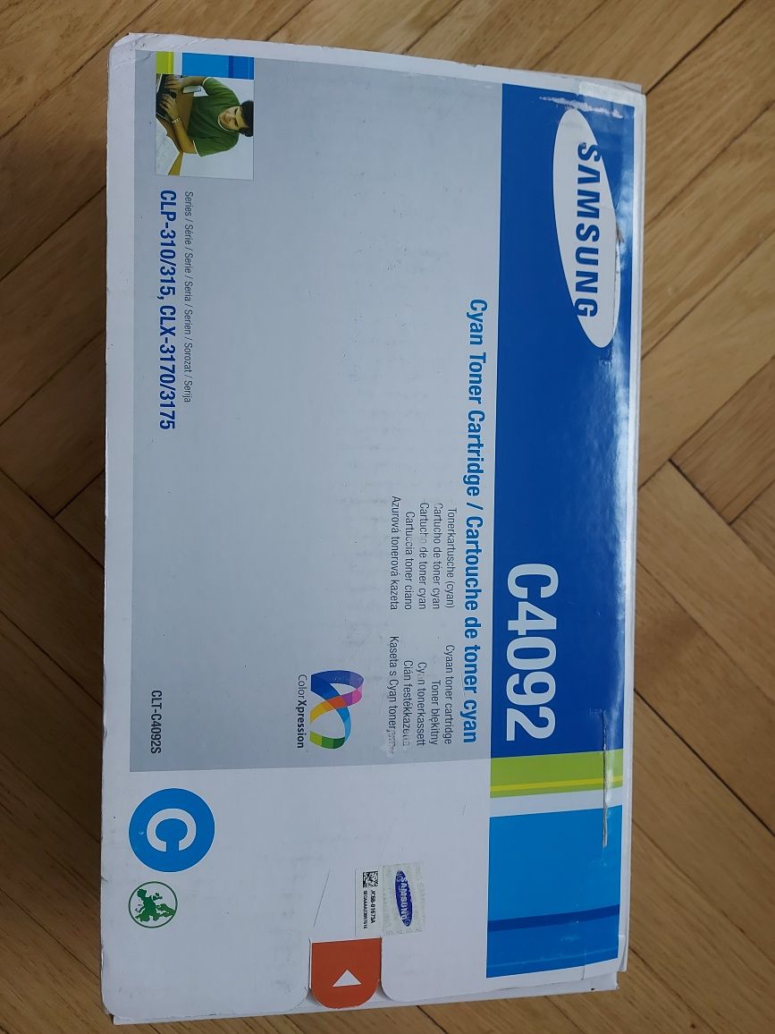 Toner drukarki Samsung C4092 CLX-3185 Cyjan niebieski 3175 Oryginalny