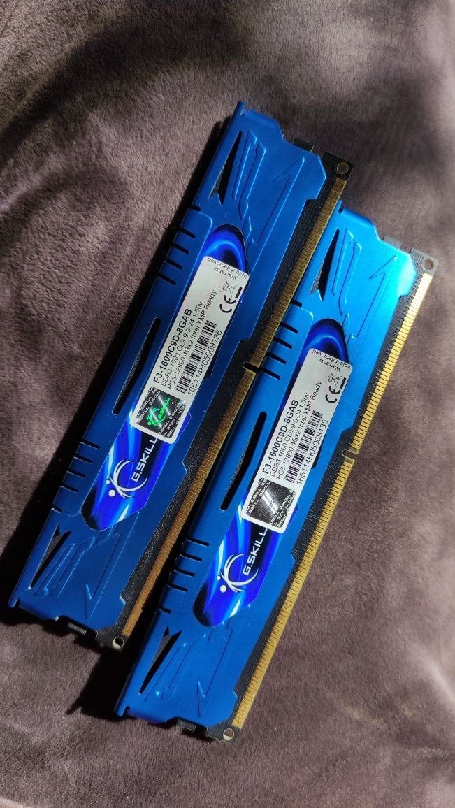 Пара Gskill Ares 2x4GB, DDR3 CL9, 1600hz, 1.5v