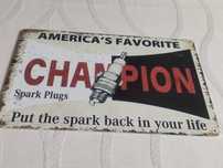 Tablica metalowa do powieszenia zawieszka Champion Spark plugs 20x30