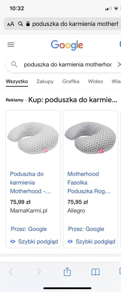 Pas biodrowy + poduszka do karmienia rogal Motherhood szara biala