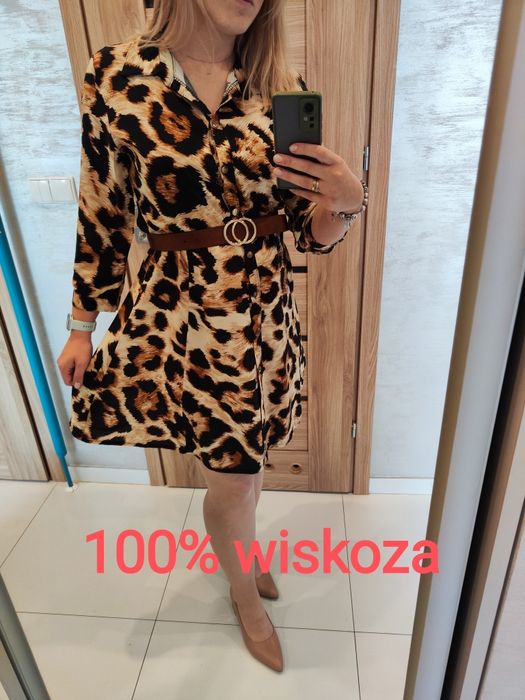 Sukienka w panterke wiskoza