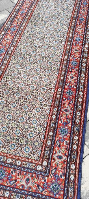 Moud dywan wełniany tkany ręcznie chodnik 297 x 79 cm wełna dywan