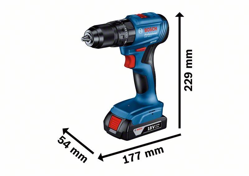 Wiertarko-Wkrętarka Aku. Udarowa Gsb 185-Li 2*2.0Ah Bosch B 6019K3100