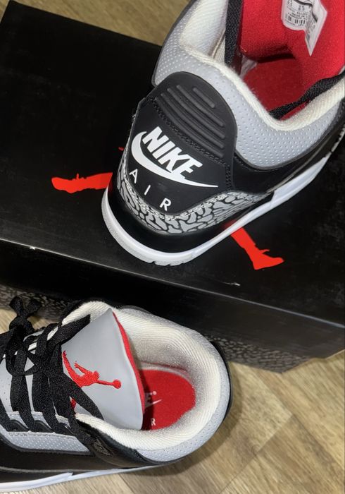 Jordan 3 Black Cement.Кросівки.Black Cat